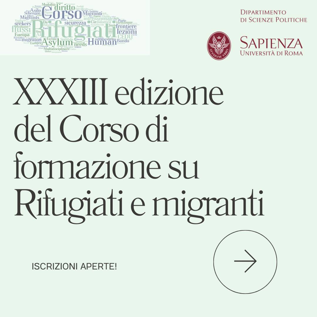 Sono aperte le iscrizioni XXXIII edizione del Corso di formazione su rifugiati e migranti
